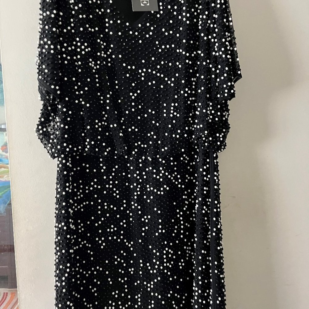 Black and white beaded dress - size 6
